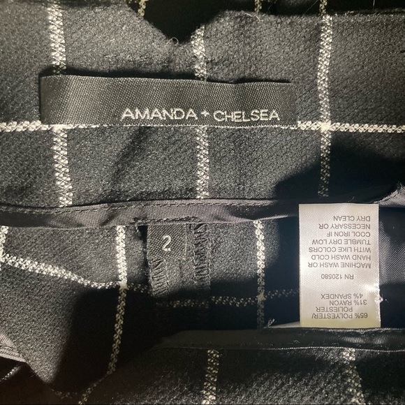 AMANDA & CHELSEA Windowpane Print Dress Pant - Picture 3 of 4